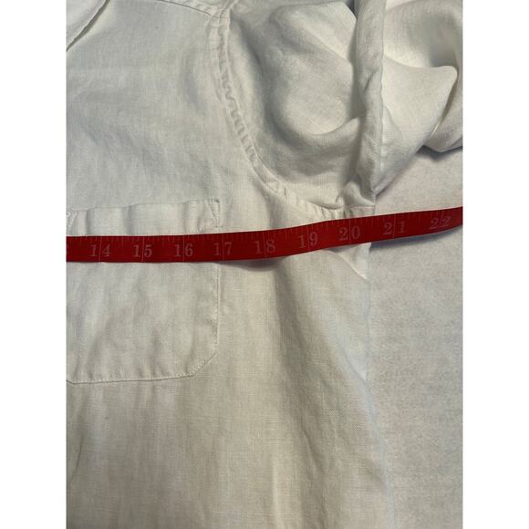 NWI Lilly Pulitzer Sea View Linen Long Sleeve Button Down Resort White Top-Small - Picture 9 of 14
